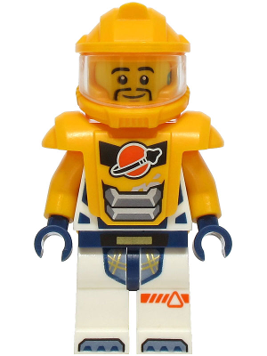 Astronauta traje naranja