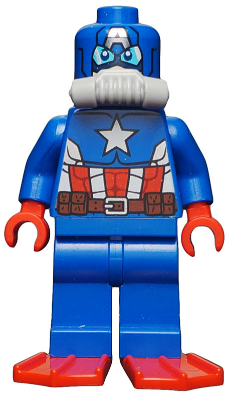 Scuba Captain America minifigura LEGO
